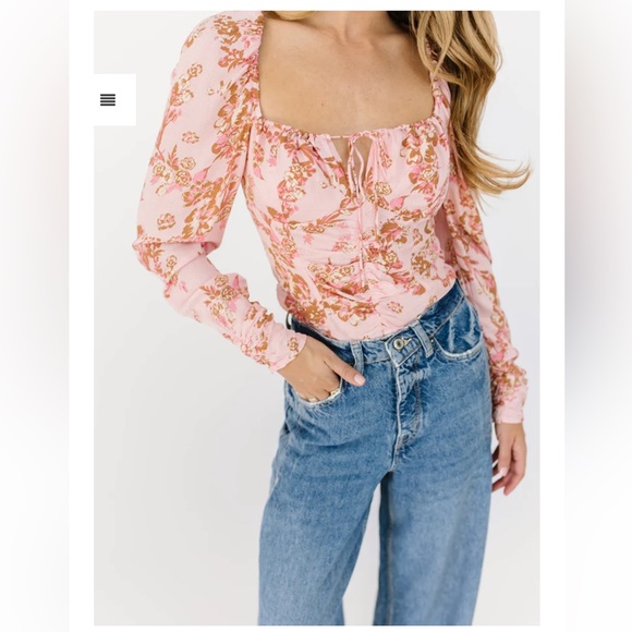 NWT FREE PEOPLE Hilary Printed Top - Picture 3 of 10